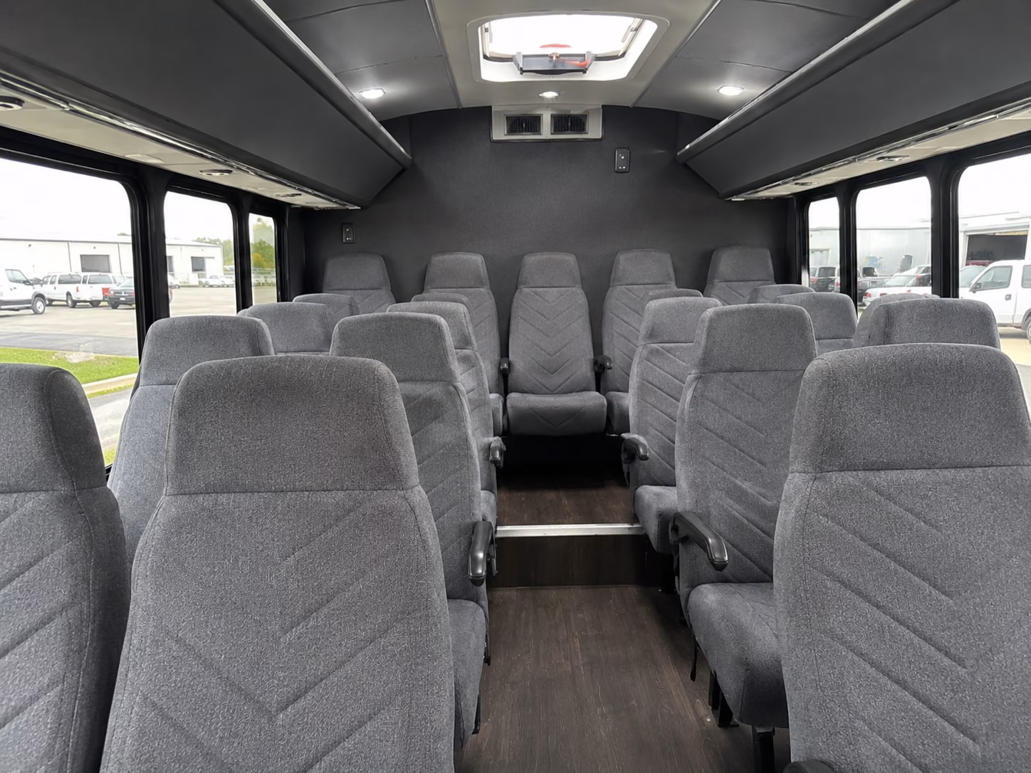 new rochelle 18 passenger minibus inside