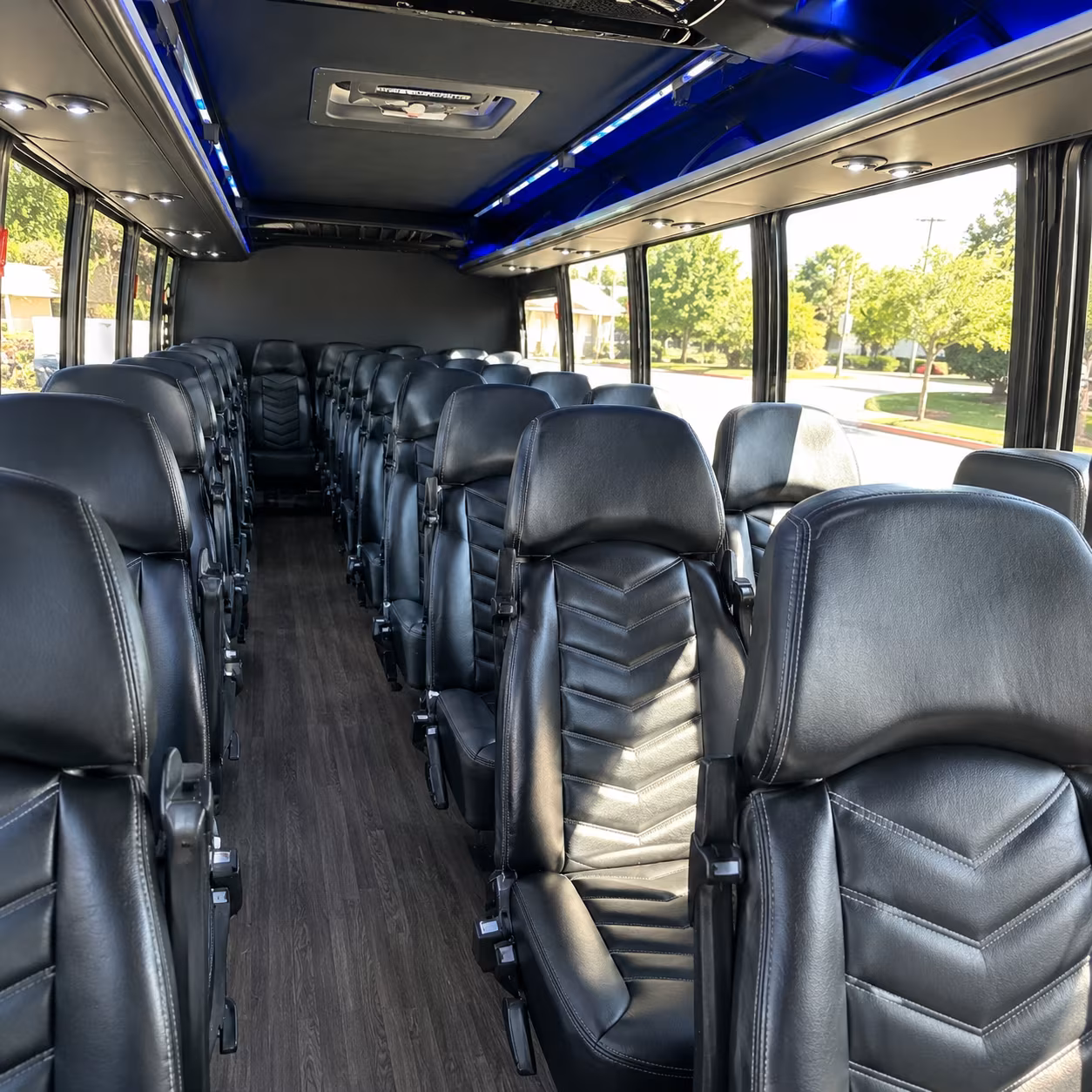 new rochelle 30 passenger minibus inside