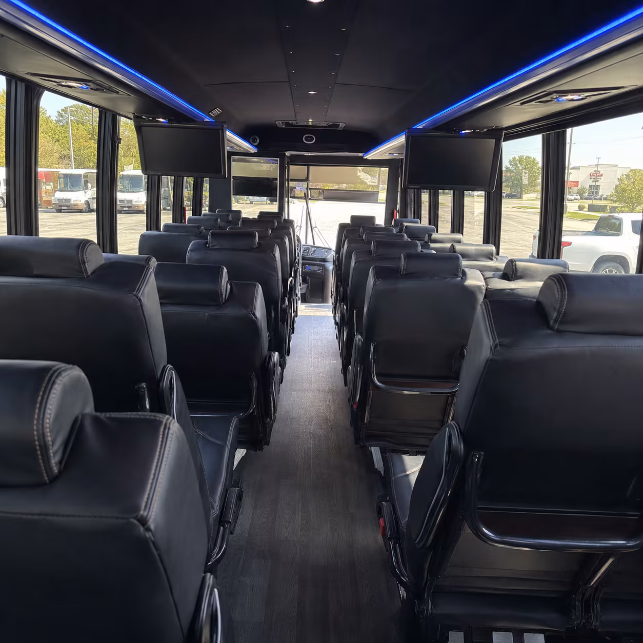 new rochelle 35 passenger minibus inside