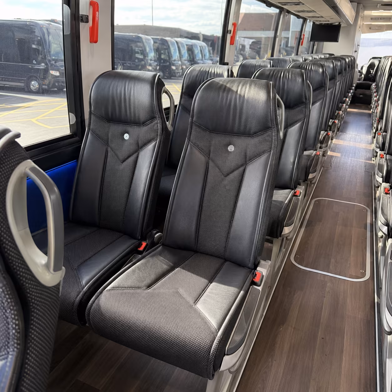 new rochelle 40 passenger charter bus interior
