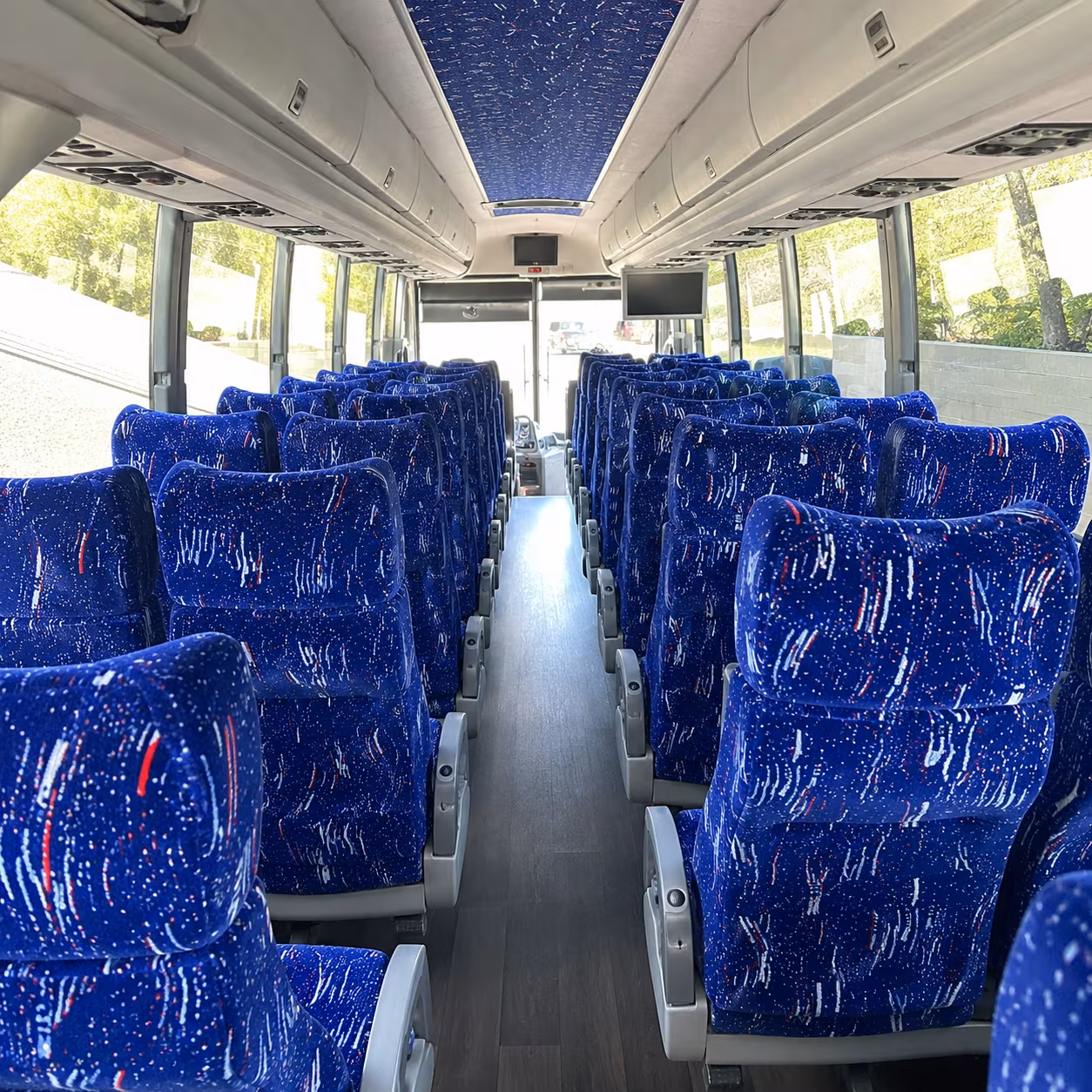 new rochelle 50 passenger charter bus interior