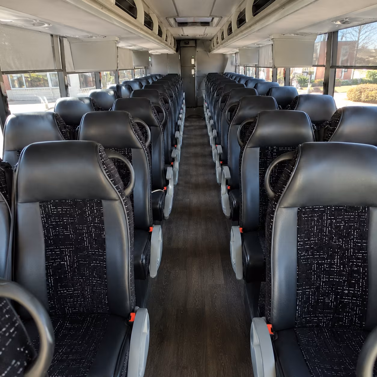 new rochelle 54 passenger charter bus inside